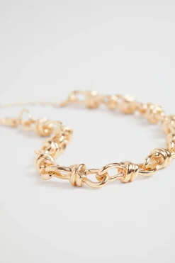 Seed Heritage Jewellery-Knot Chain Bracelet Gold