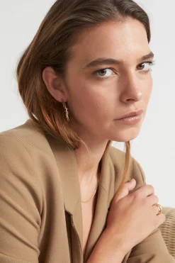 Seed Heritage Jewellery-Knot Hoop Earring Gold
