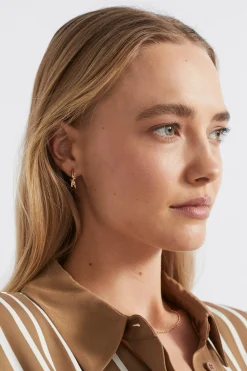 Seed Heritage Jewellery-Knot Stud Earring Set Gold