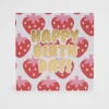 Seed Heritage Stationery-Large Happy Birthday Strawberry Card Multi