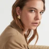 Seed Heritage Jewellery-Large Link Stud Gold