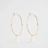 Seed Heritage Jewellery-Large Pearl Hoop Gold