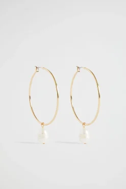 Seed Heritage Jewellery-Large Pearl Hoop Gold