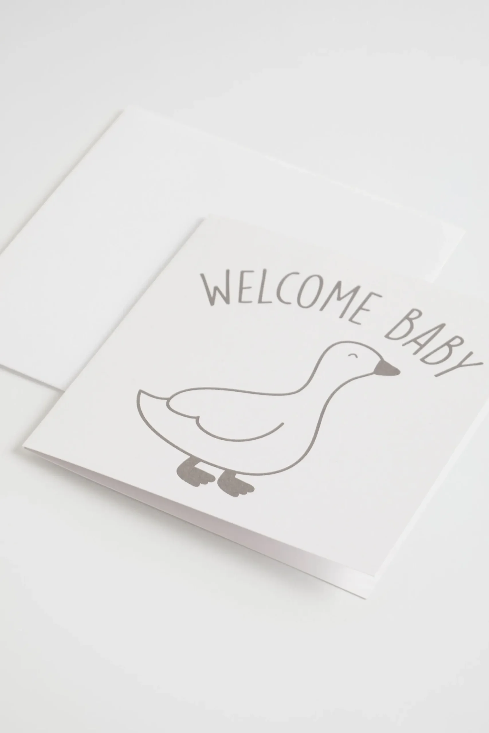 Seed Heritage Stationery-Large Welcome Baby Duck Card Multi