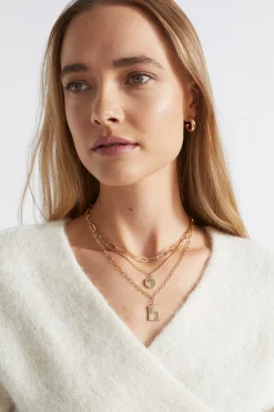 Seed Heritage Jewellery-Layered Beam Necklace Gold