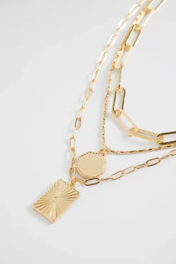 Seed Heritage Jewellery-Layered Beam Necklace Gold