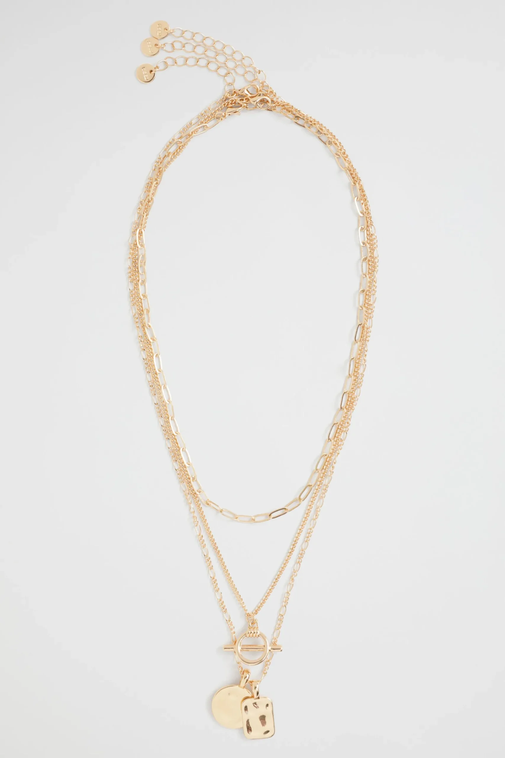Seed Heritage Jewellery-Layered Chain Necklace Gold