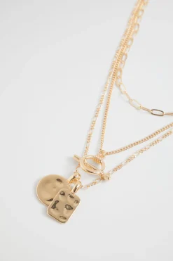 Seed Heritage Jewellery-Layered Chain Necklace Gold
