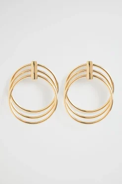 Seed Heritage Jewellery-Layered Circle Earring Gold