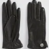 Seed Heritage Hats & Gloves-Leather Gloves Black