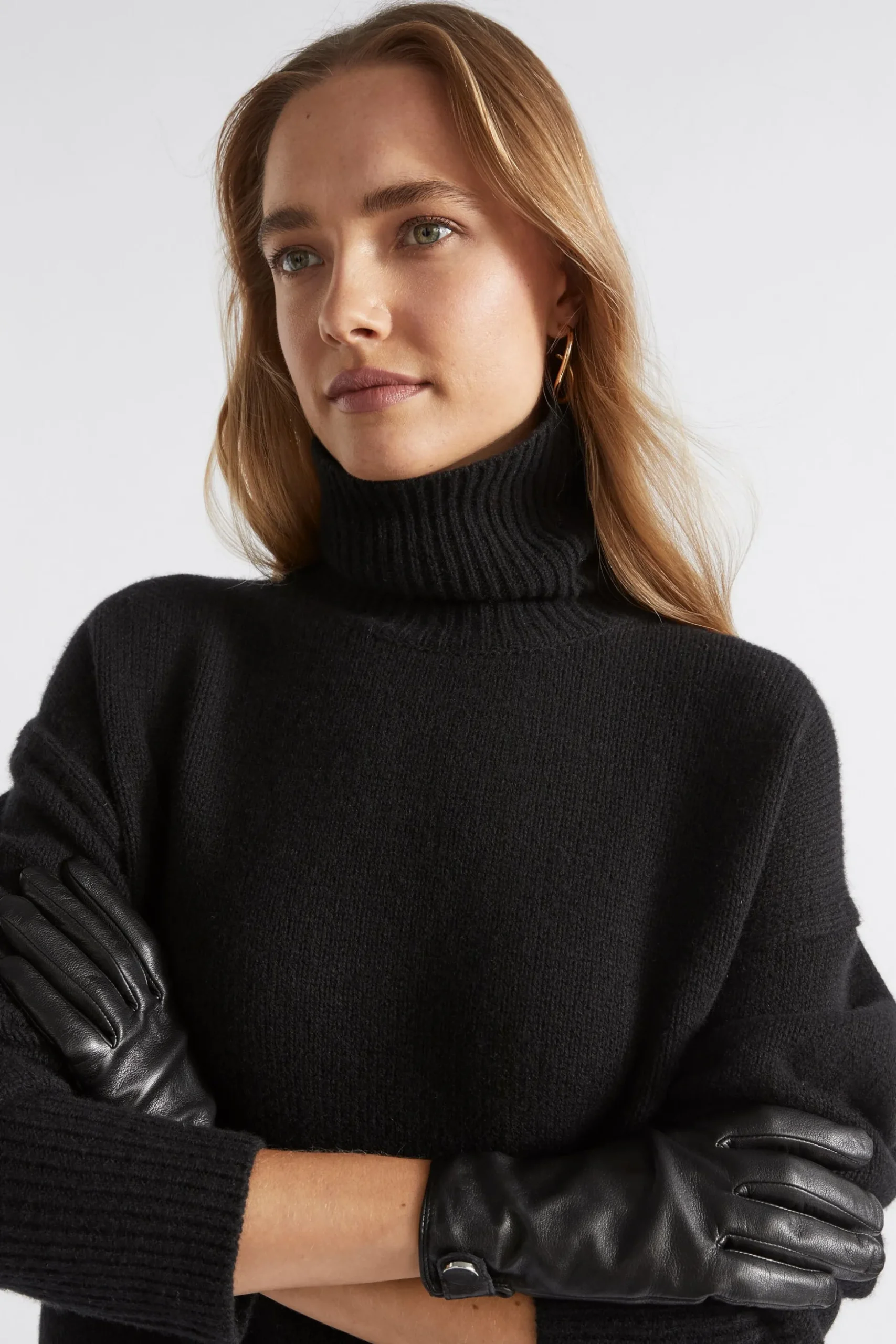 Seed Heritage Hats & Gloves-Leather Gloves Black