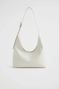 Seed Heritage Shoulder Bags-Leather Shoulder Bag Cream