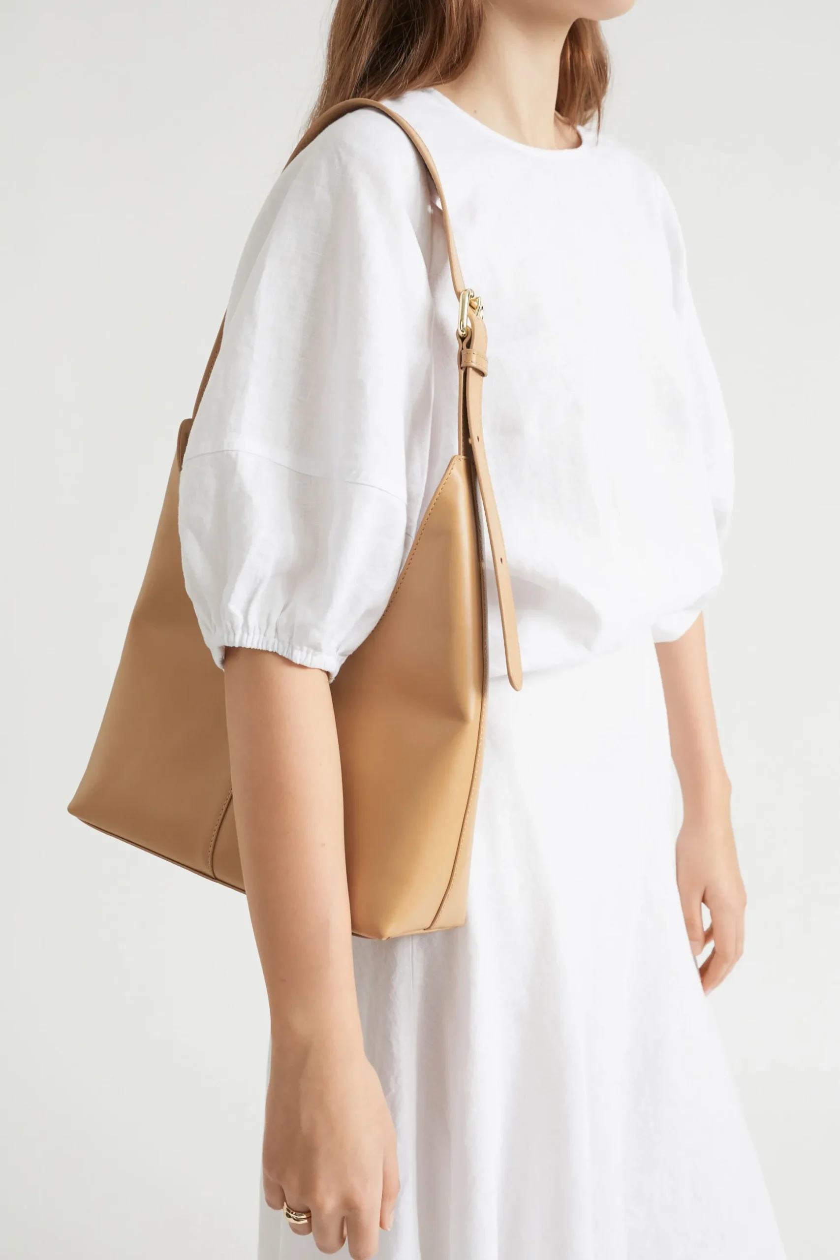Seed Heritage Shoulder Bags-Leather Shoulder Bag Toffee