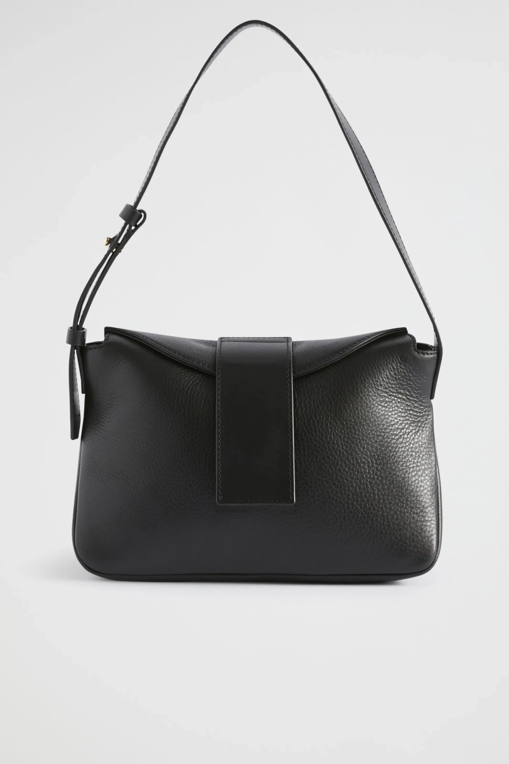 Seed Heritage Shoulder Bags-Leather Shoulder Bag Black