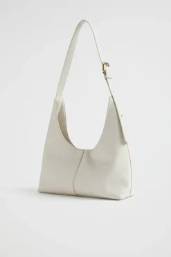 Seed Heritage Shoulder Bags-Leather Shoulder Bag Cream