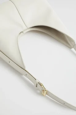 Seed Heritage Shoulder Bags-Leather Shoulder Bag Cream
