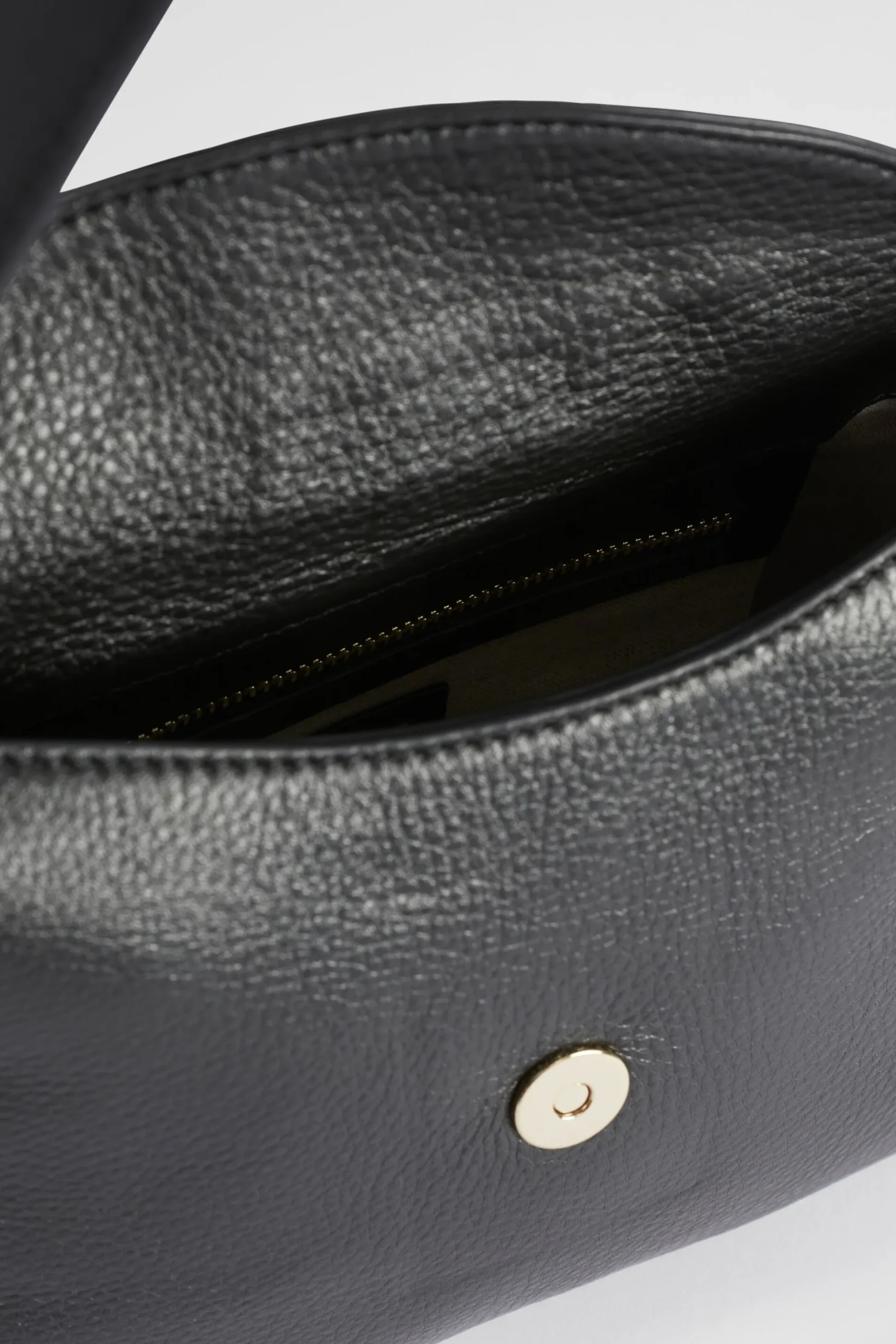 Seed Heritage Shoulder Bags-Leather Shoulder Bag Black