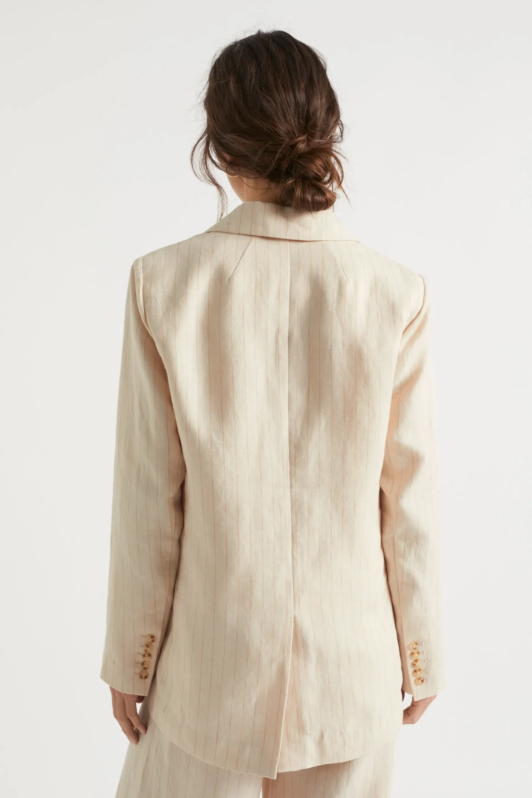 Seed Heritage Jackets & Vests-Linen Blazer Magnolia Stripe