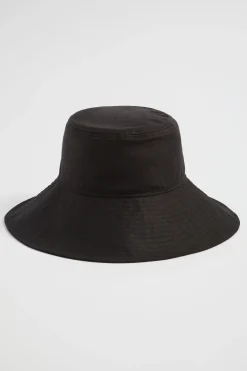 Seed Heritage Hats & Gloves-Linen Bucket Hat Black