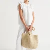 Seed Heritage T-Shirts & Tops-Linen Ruffle Sleeve Top Whisper White