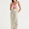 Seed Heritage Scarves & Kaftans-Linen Wrap Sarong Natural
