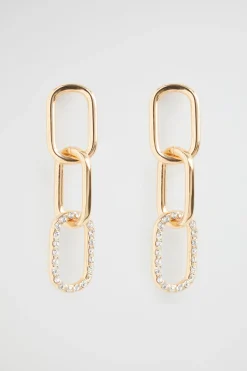Seed Heritage Jewellery-Linking Drop Earring Gold