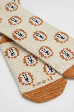 Seed Heritage Socks-Lion Sock Nutmeg