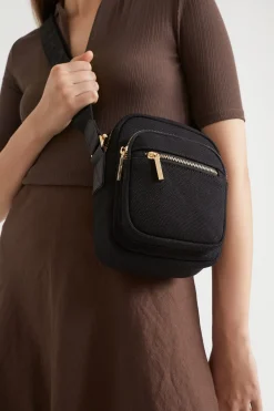 Seed Heritage Cross Body-Logo Camera Bag Black