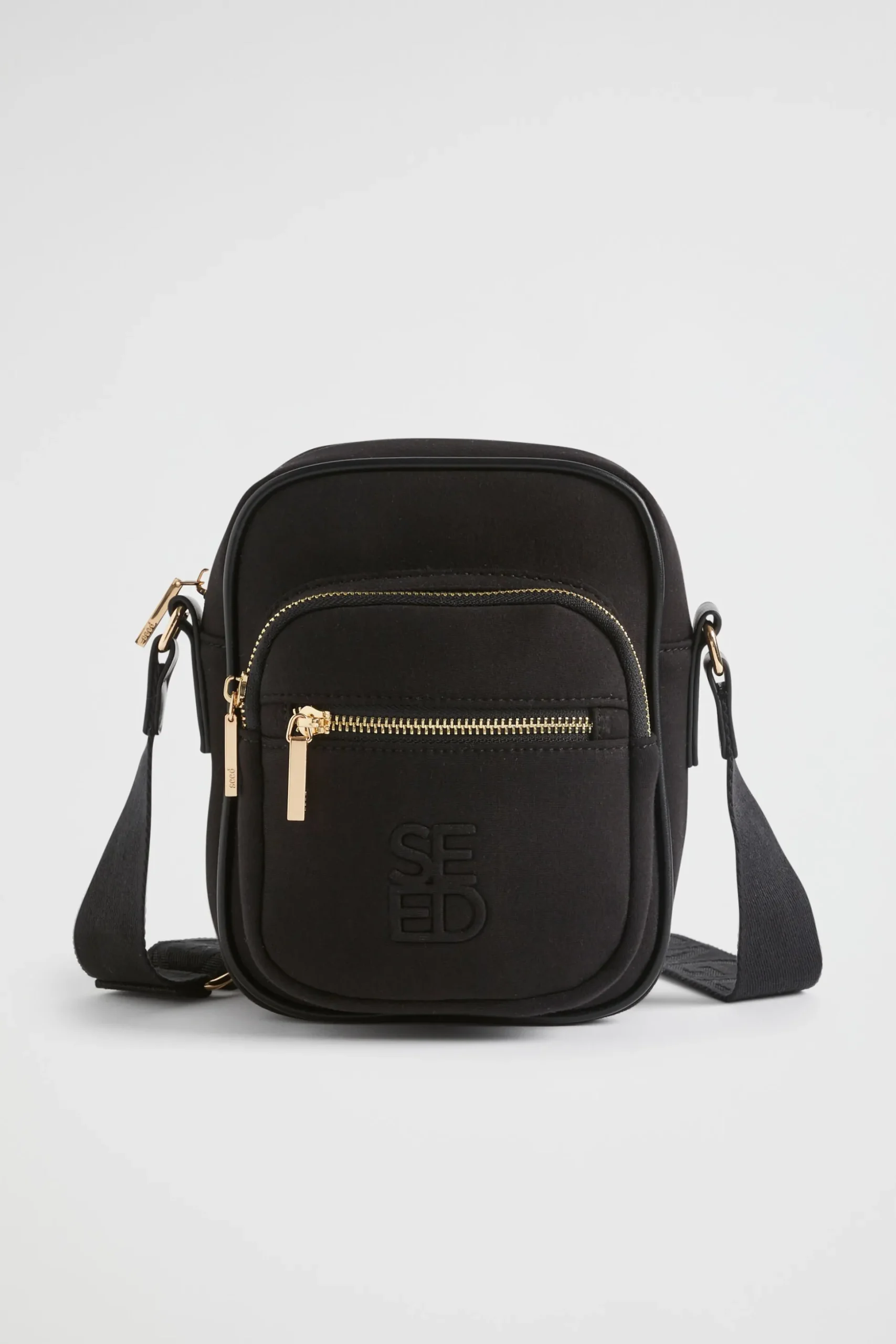 Seed Heritage Cross Body-Logo Jersey Camera Bag Black