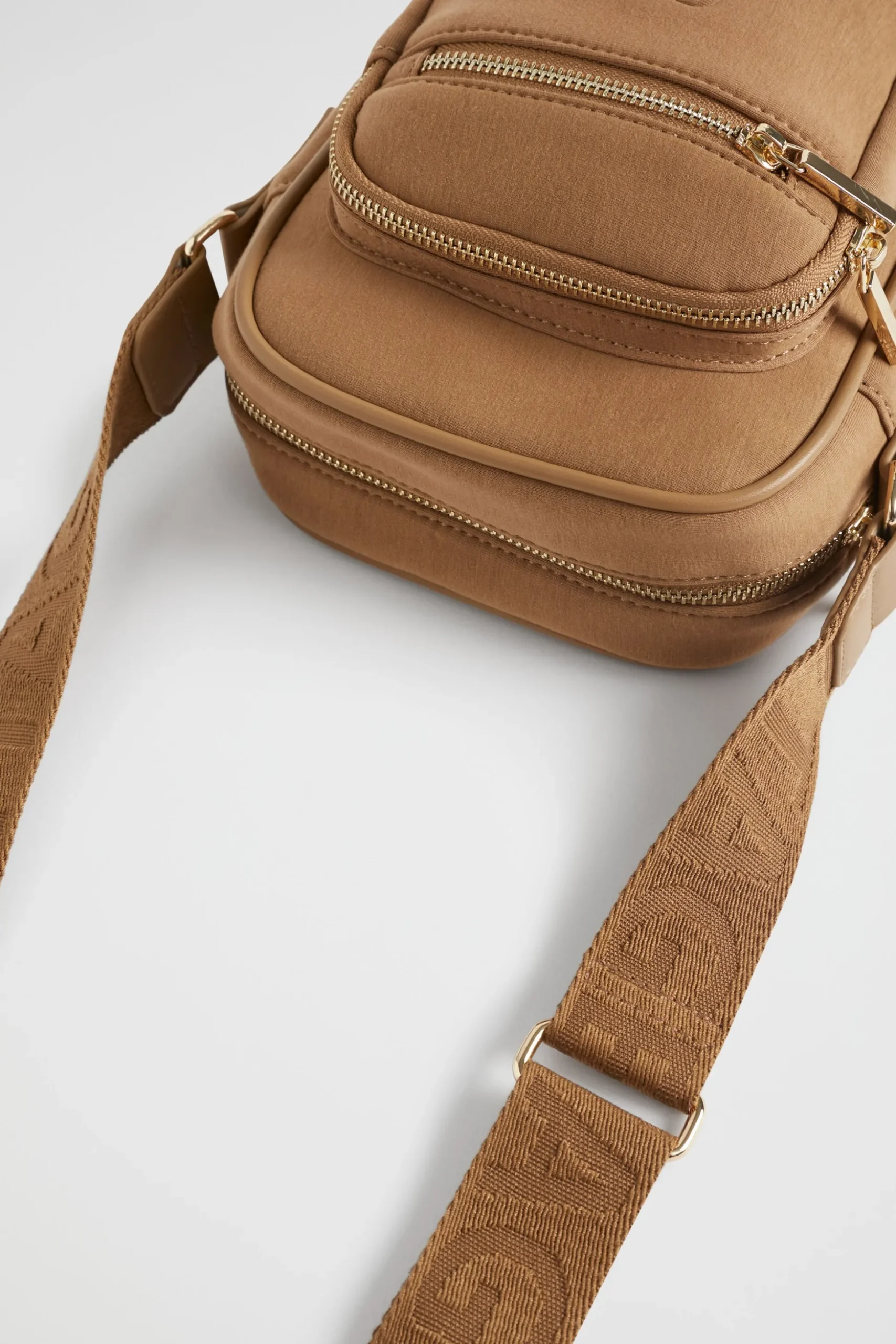 Seed Heritage Cross Body-Logo Jersey Camera Bag Deep Brass