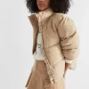 Seed Heritage Jackets & Vests-Logo Puffa Jacket Ecru