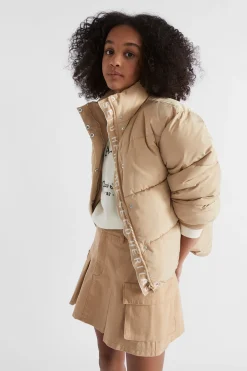 Seed Heritage Jackets & Vests-Logo Puffa Jacket Ecru