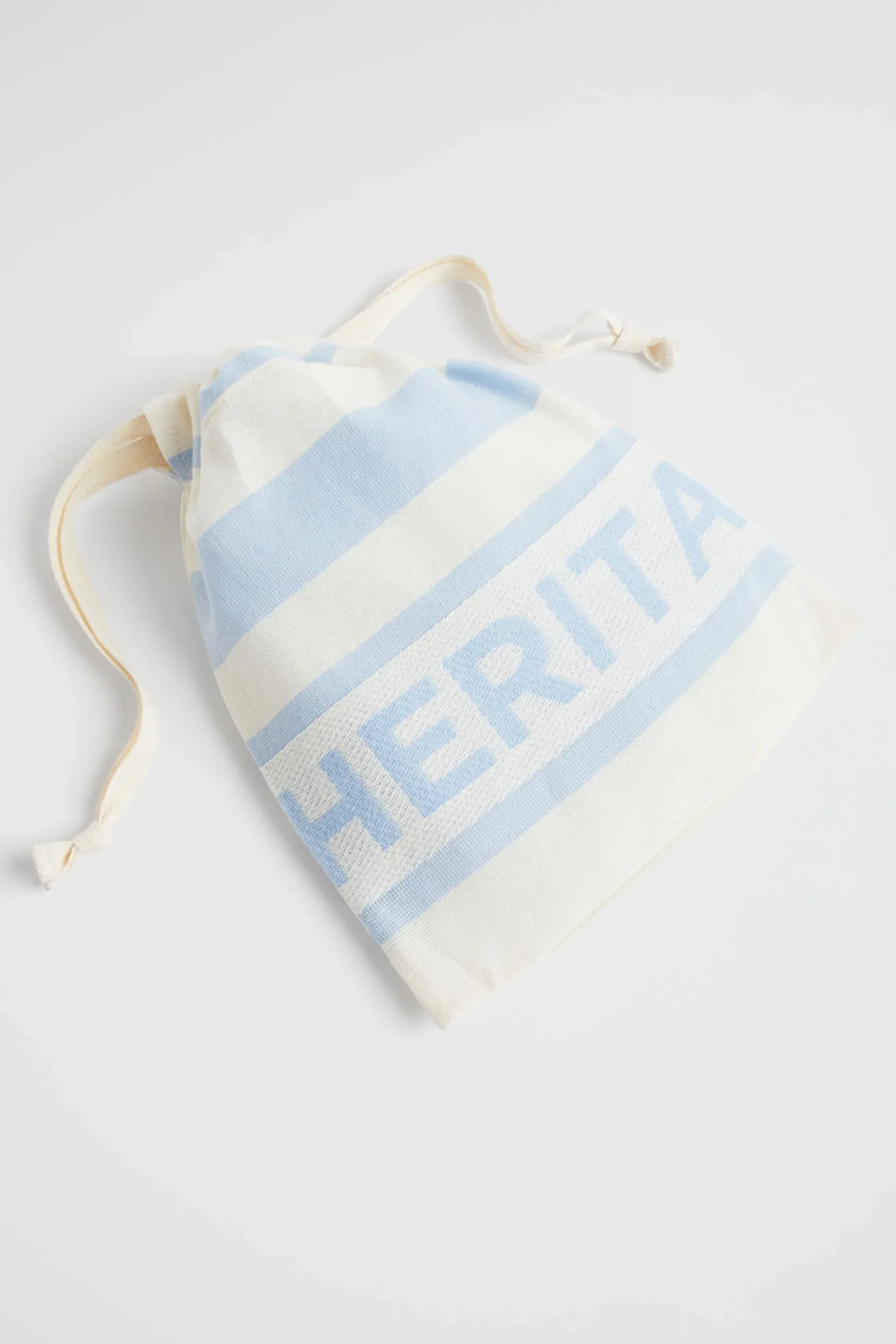 Seed Heritage Scarves & Kaftans-Logo Stripe Beach Wrap Bluebell Stripe