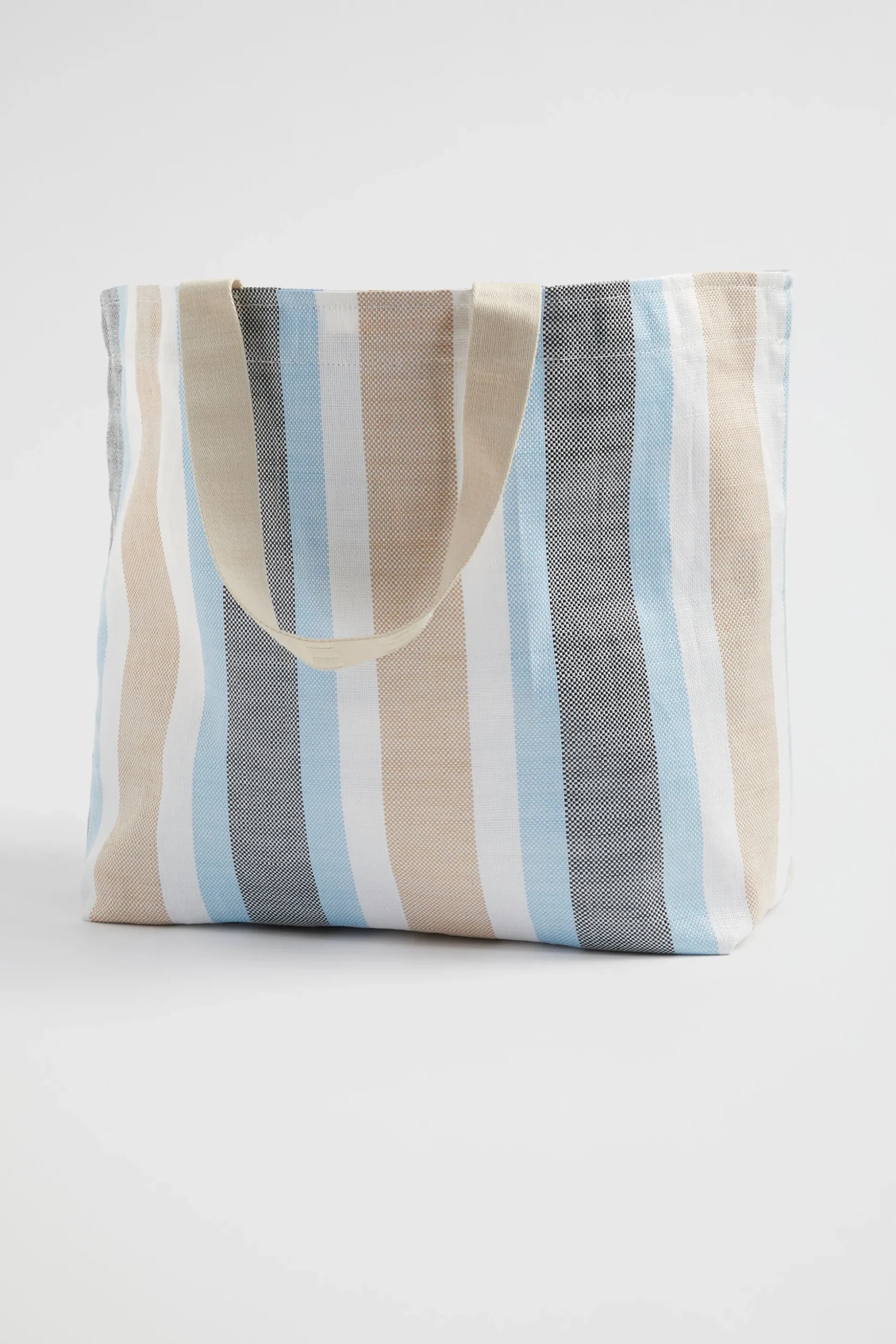 Seed Heritage Beach Bags-Logo Stripe Tote Bluebell Multi
