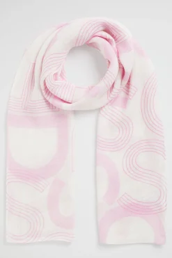 Seed Heritage Scarves & Kaftans-Logo Summer Scarf Soft Orchid Logo