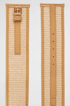 Seed Heritage Belts-Lonni Wide Waist Belt Toffee