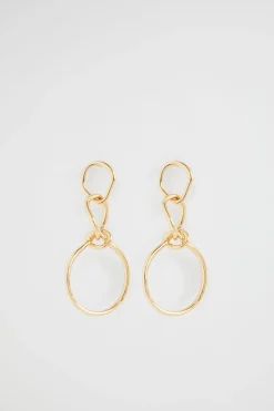 Seed Heritage Jewellery-Loop Knot Earring Gold
