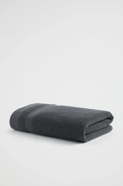Seed Heritage Bathroom-Luca Cotton Bath Sheet Graphite