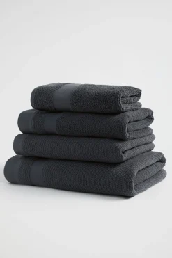 Seed Heritage Bathroom-Luca Cotton Bath Sheet Graphite