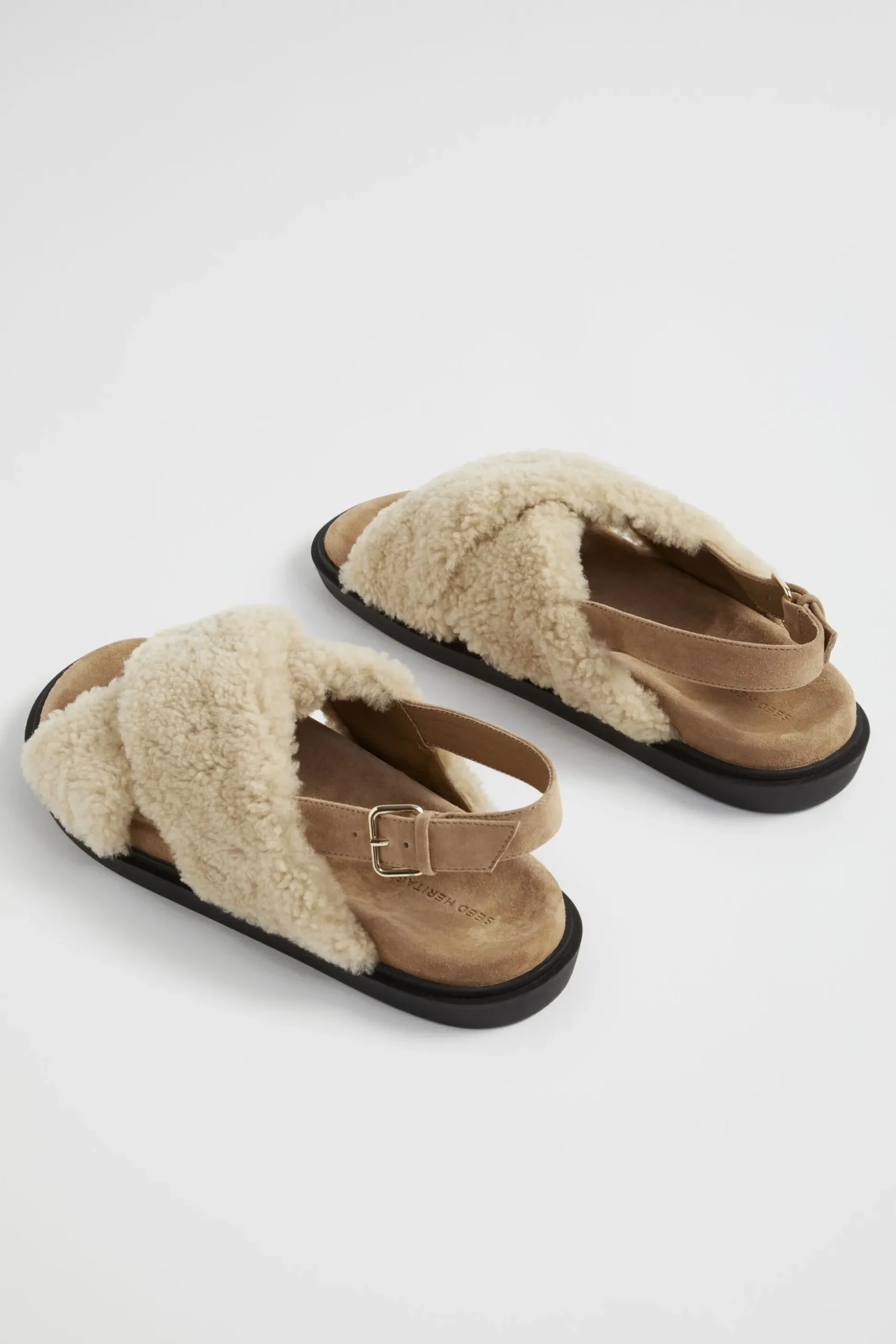 Seed Heritage Sandals & Thongs-Maeve Shearling Slide Cashew