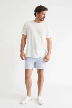 Seed Heritage Shorts-Mens Stripe Short Powder Blue