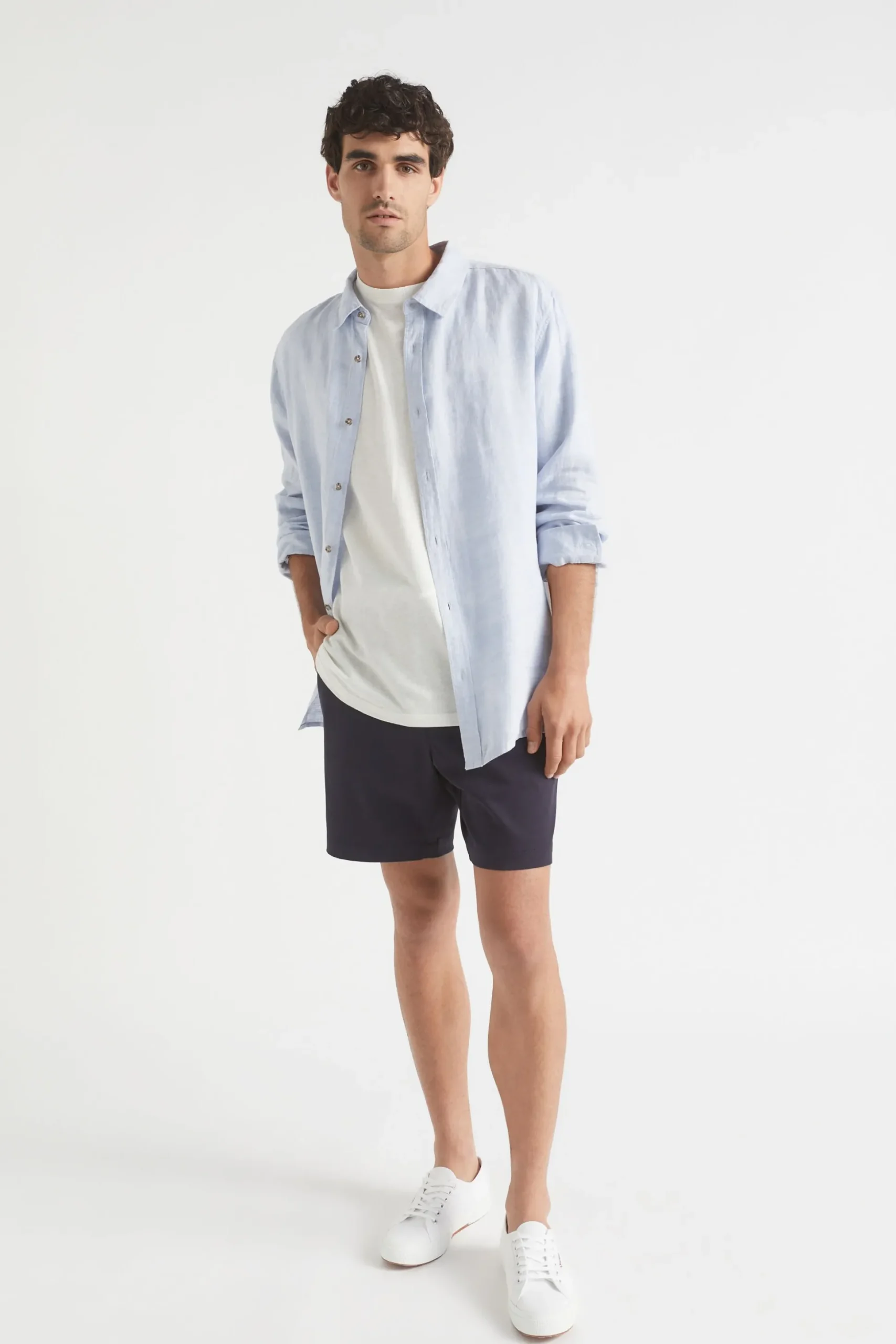 Seed Heritage Shorts-Mens Twill Short Midnight Blue
