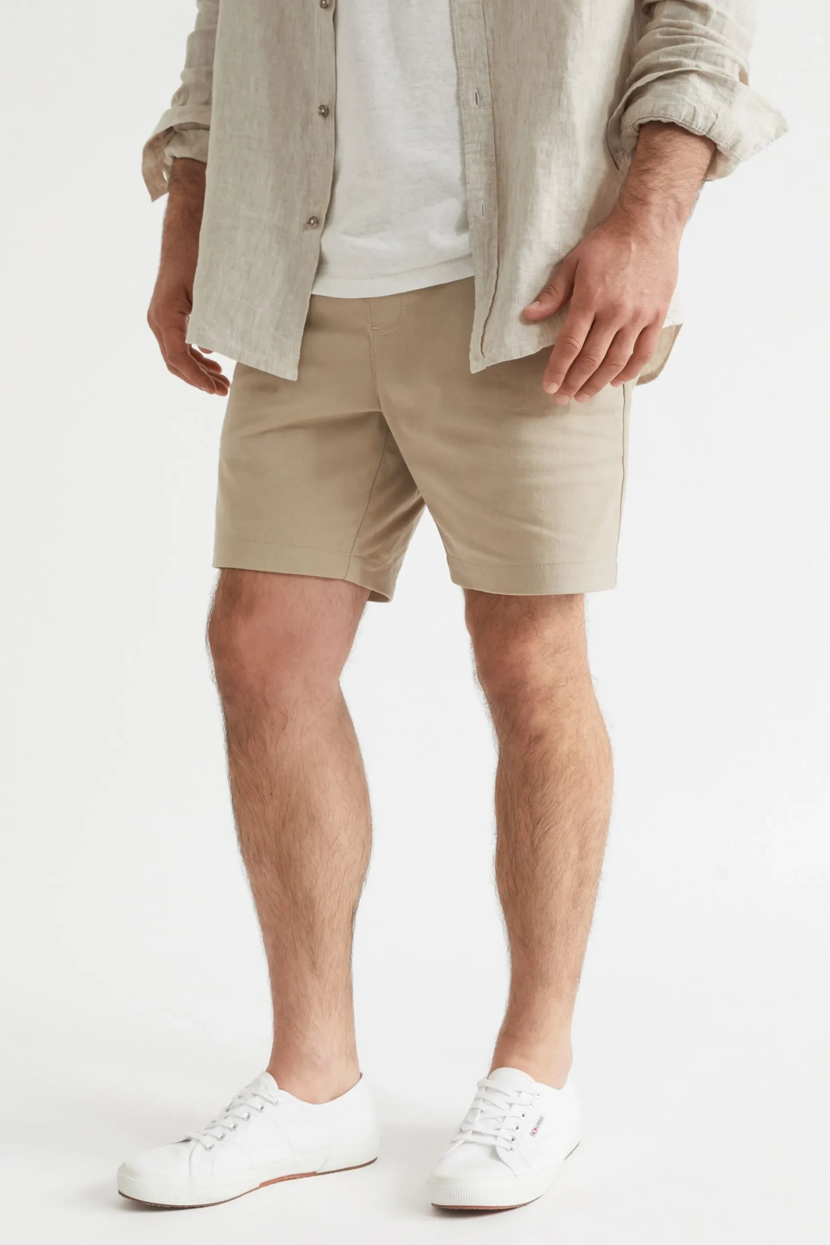 Seed Heritage Shorts-Mens Twill Short Sand Dune