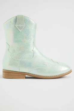 Seed Heritage Boots-Metallic Cowboy Boot Mint