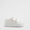 Seed Heritage Sneakers & Trainers-Mini Canvas Double Tab Sneaker White