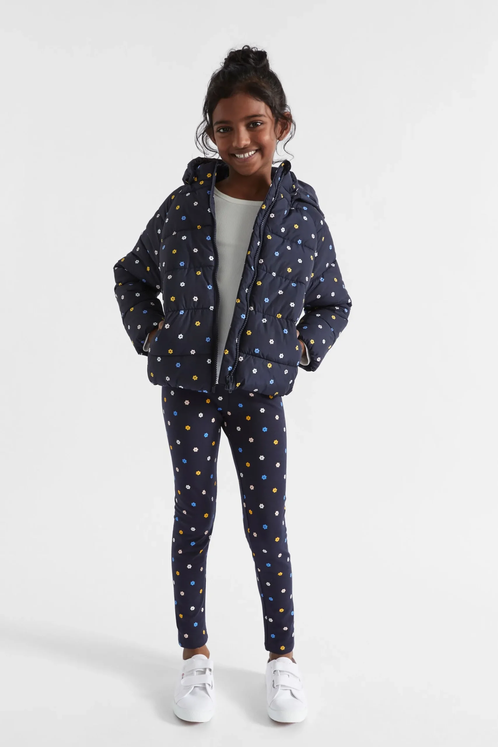 Seed Heritage Pants-Mini Floral Legging Midnight Blue