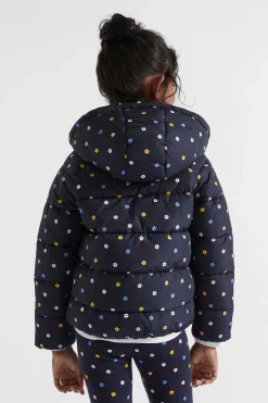 Seed Heritage Jackets & Vests-Mini Floral Puffer Jacket Midnight Blue