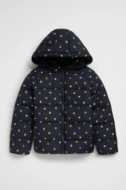 Seed Heritage Jackets & Vests-Mini Floral Puffer Jacket Midnight Blue