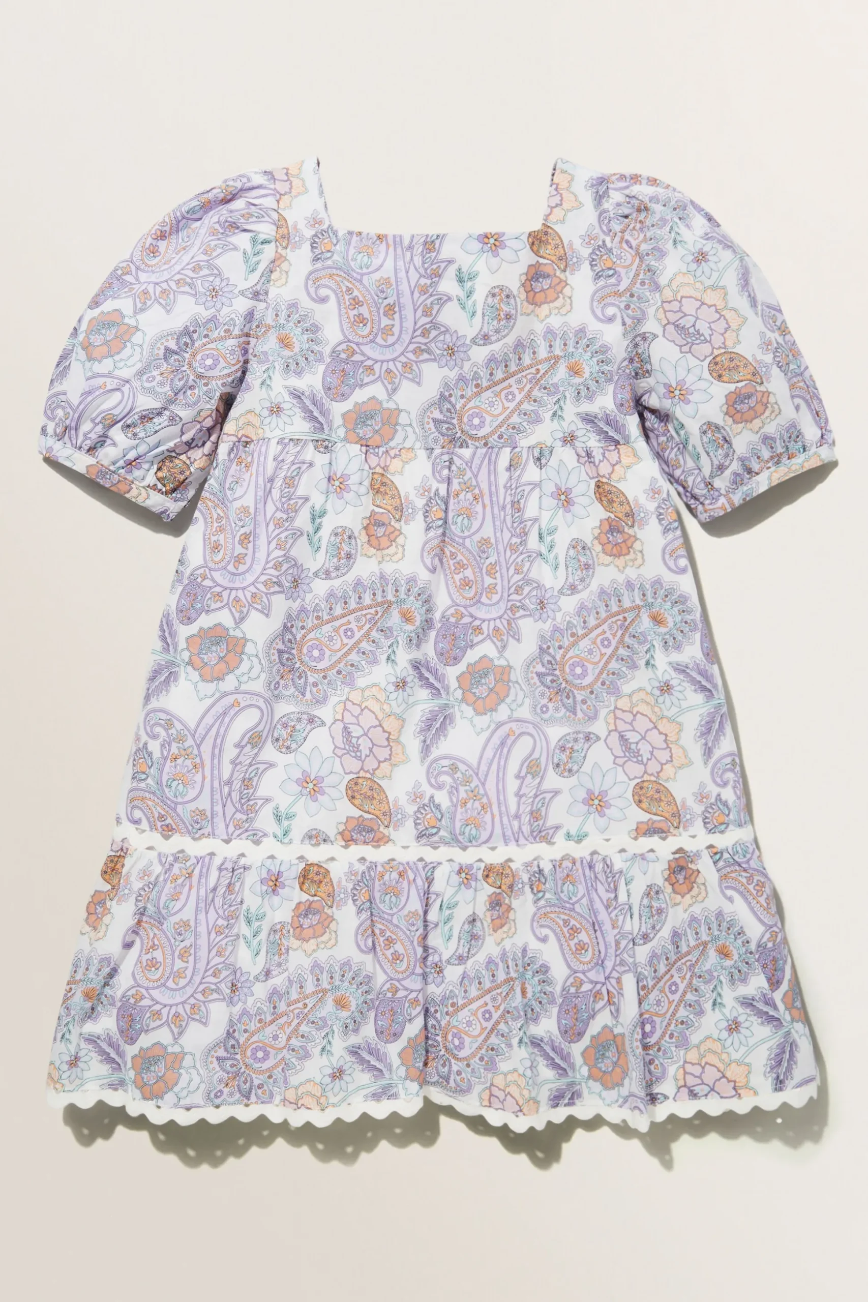 Seed Heritage Dresses-Mini Paisley Dress Violet