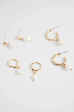 Seed Heritage Jewellery-Mini Pearl Ear Pack Gold